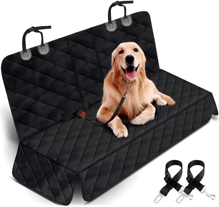 Protector de asiento trasero para tu vehiculo. Lleva a tus mascotas de paseo sin preocupaciones.