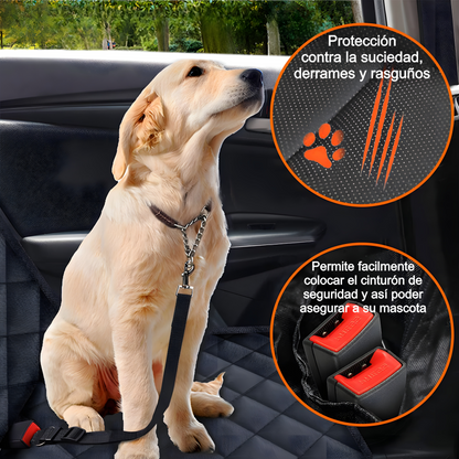 Protector de asiento trasero para tu vehiculo. Lleva a tus mascotas de paseo sin preocupaciones.
